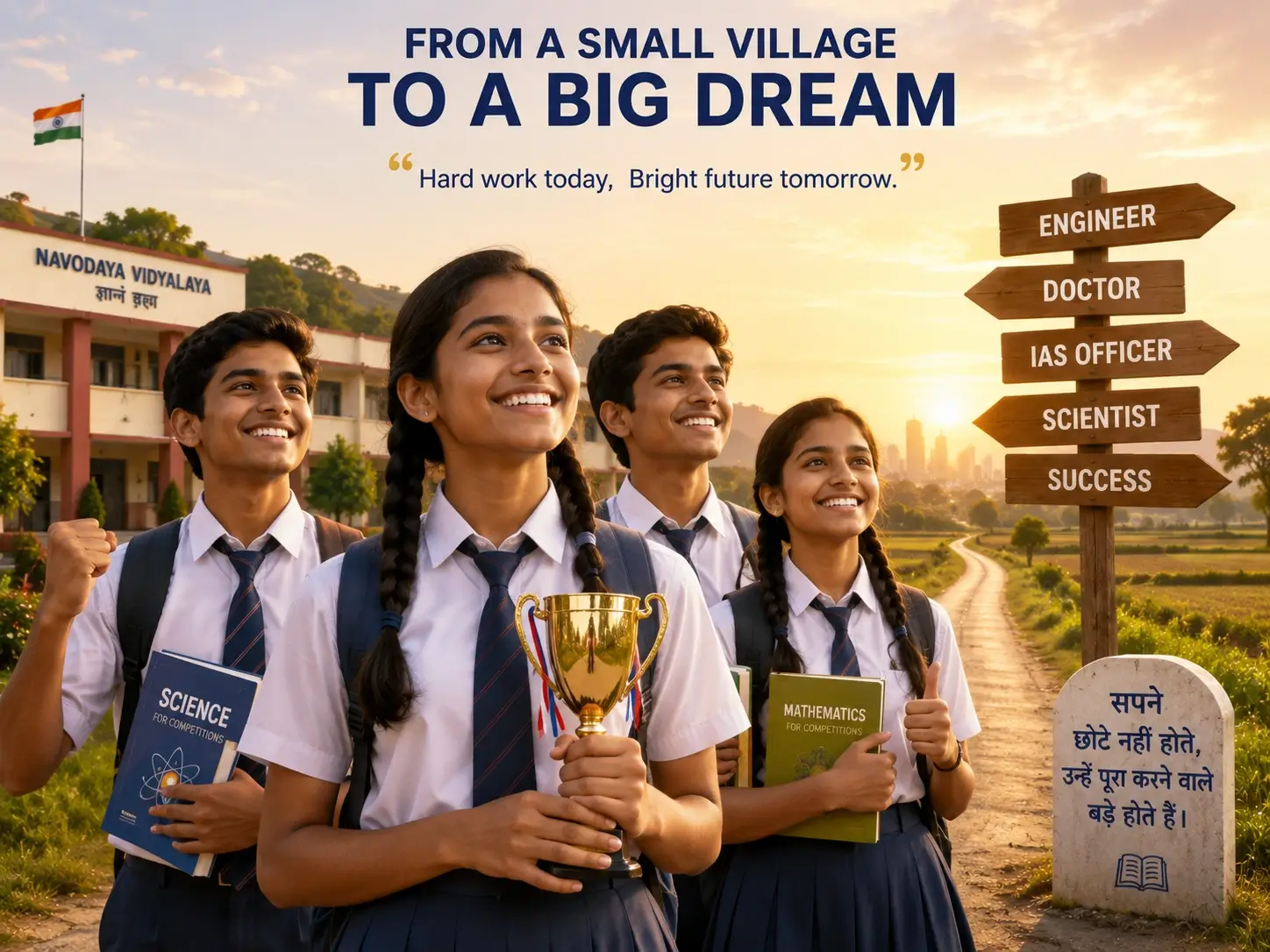Successful and happy rural students achieving their dreams