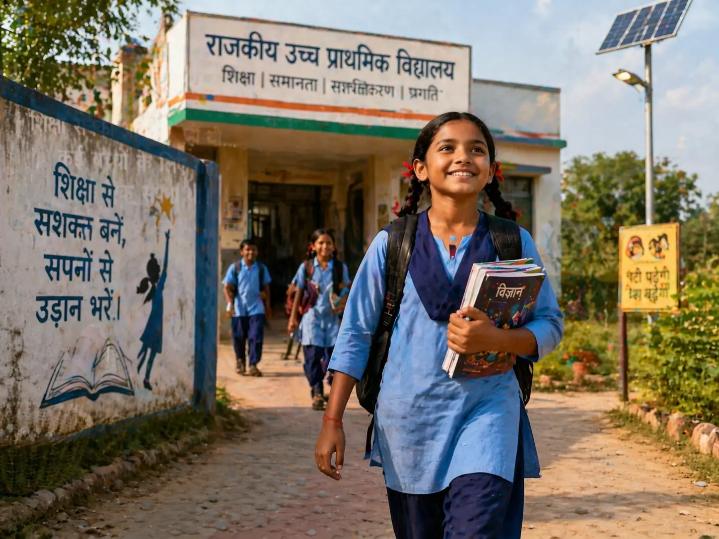 Empowered child moving towards a brighter future