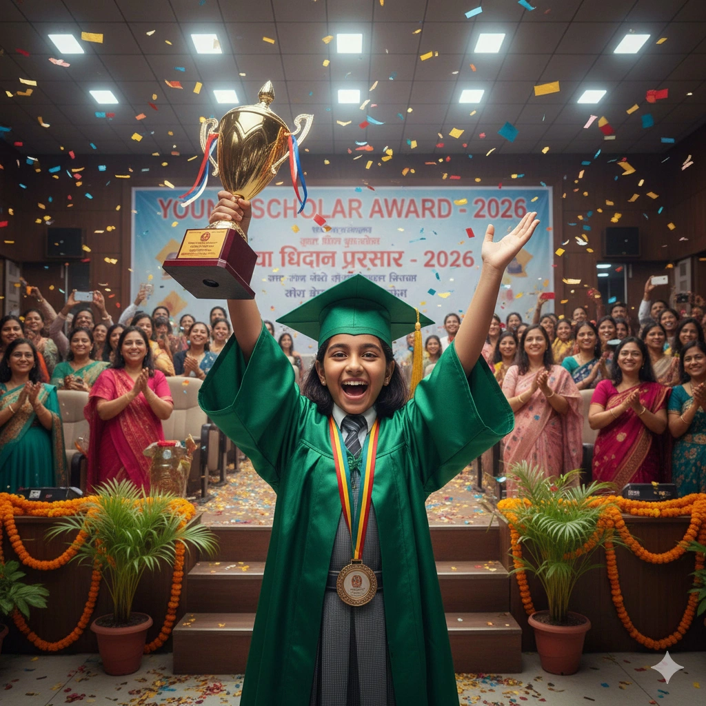 Successful child celebrating achievement