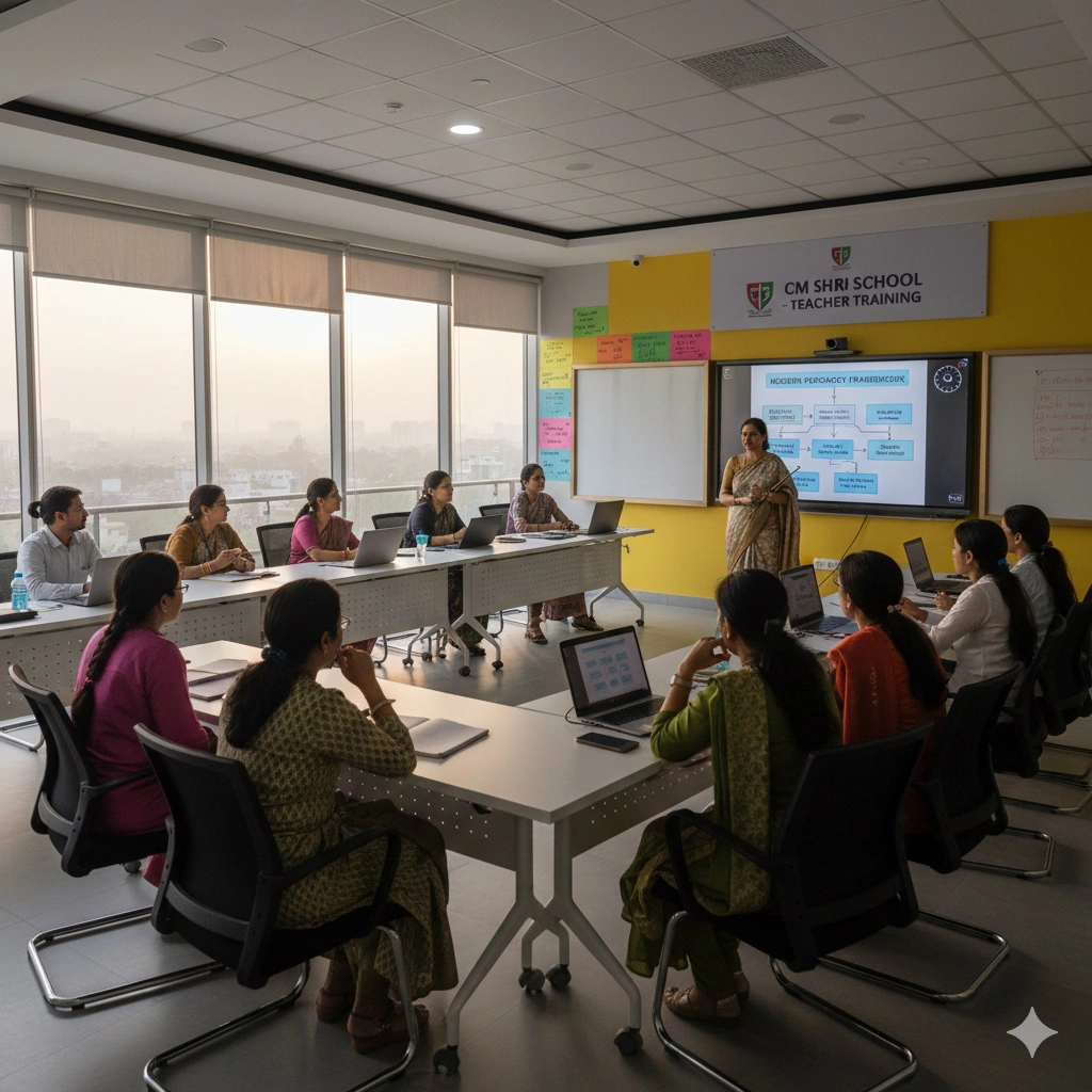 Teacher training session for modern pedagogy