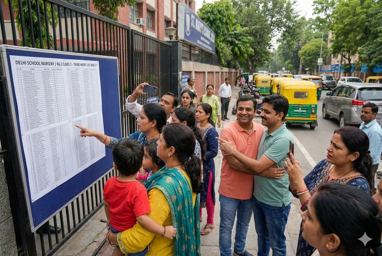 Delhi Nursery KG Class 1 Third Merit List 2026-27 — Parent's Complete Guide