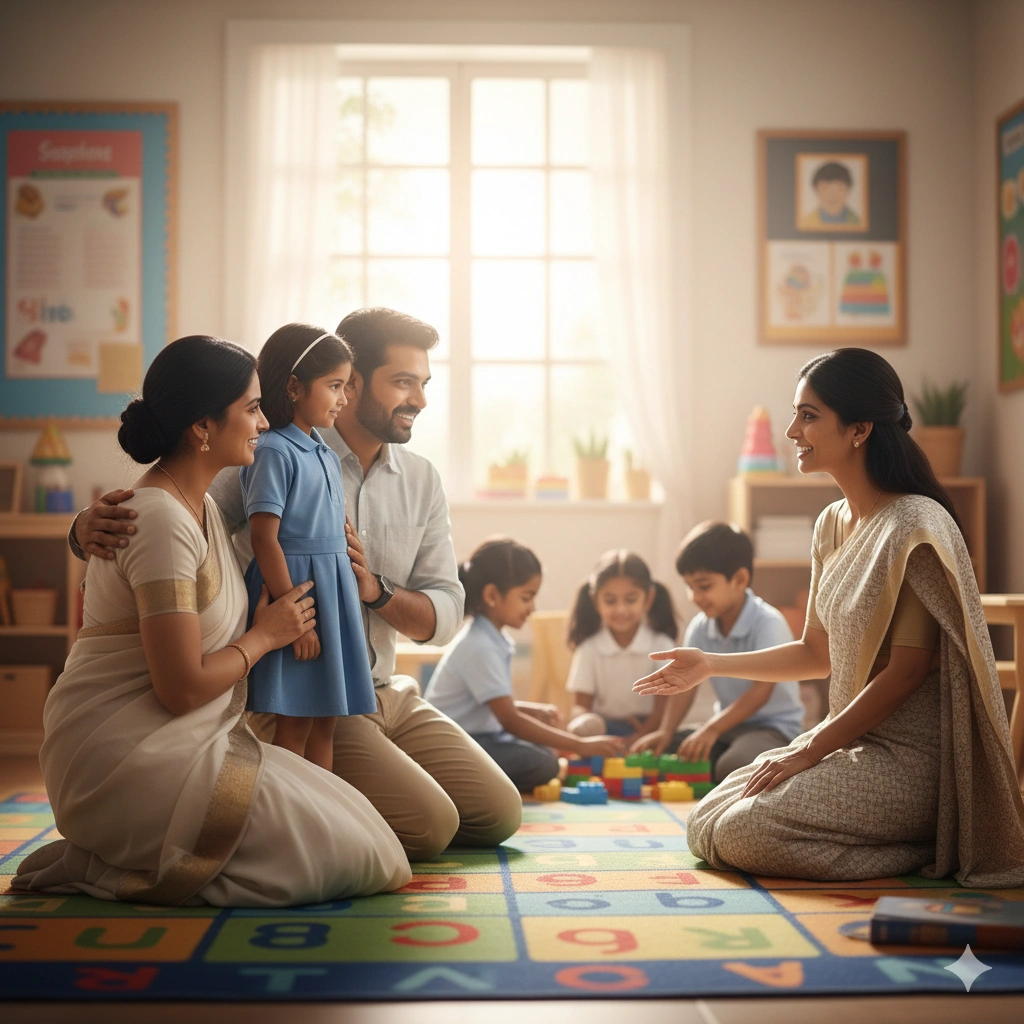 Indian child ready for school