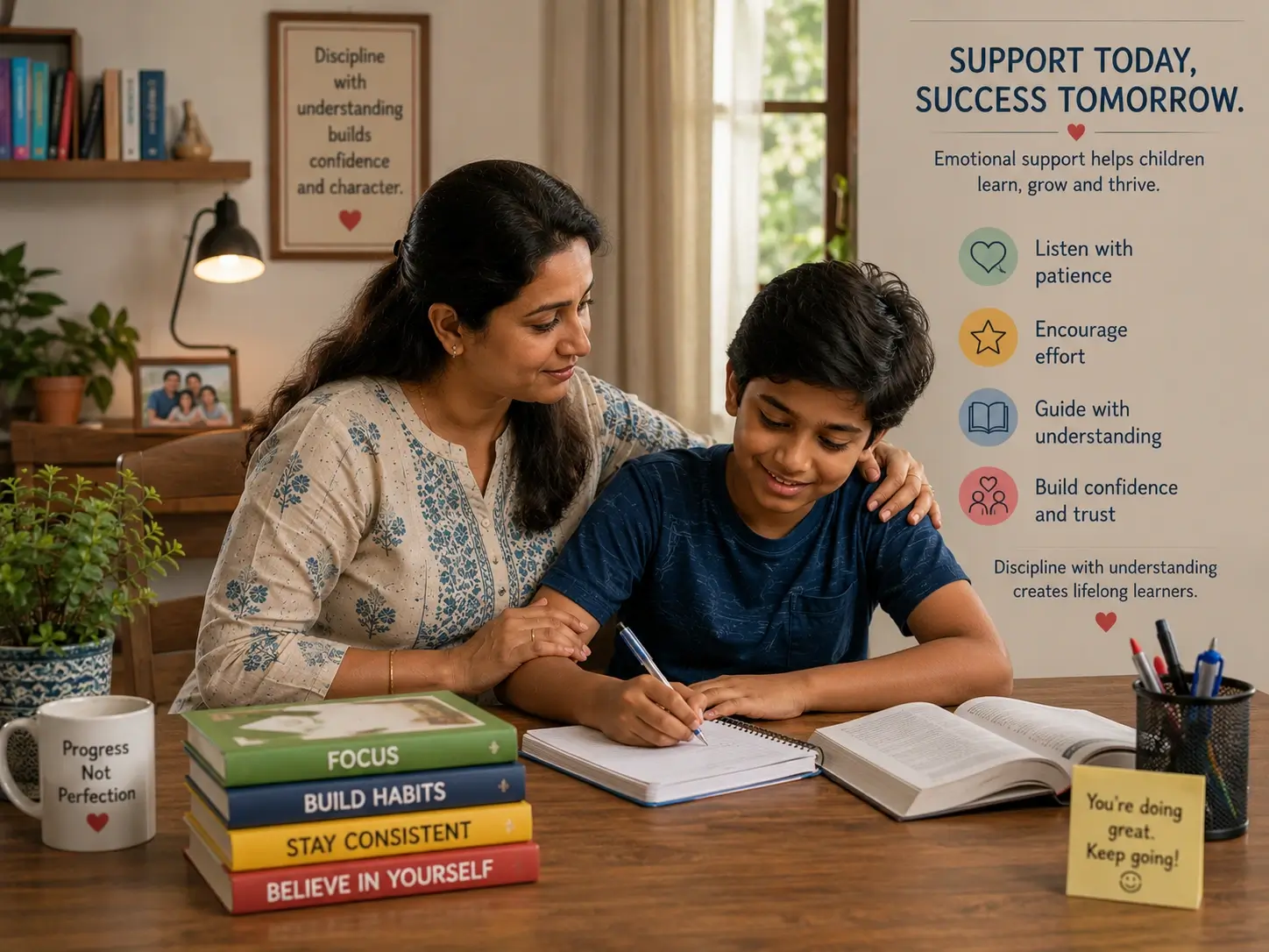 Parent comforting a child to break the cycle of anger and violence