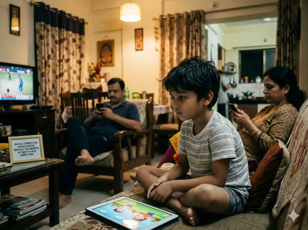 Child looking distracted or isolated
