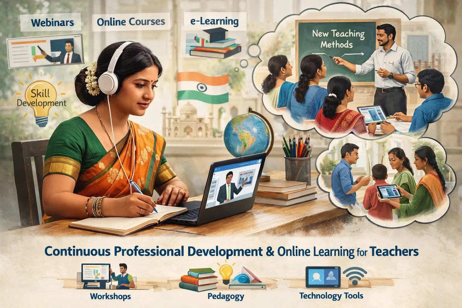 Continuous professional development and online learning for teachers